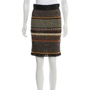 LANVIN Silk Blend Woven Skirt